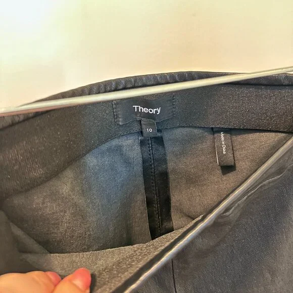 Leather Leggings Theory - Midrise Size 10 Black